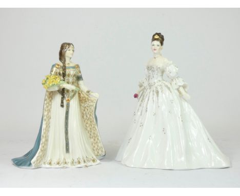 Royal Worcester bone china figurines, to include 'Christina' Coronation Ball, Ltd edition 307/7500 with 'The Daughter Of Erin