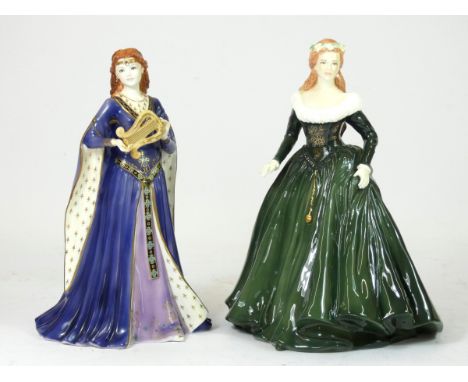 Royal Worcester bone china figurines, to include 'The Maiden Of Valour' ltd edition 271/1950 together with 'The Maiden Of Dan