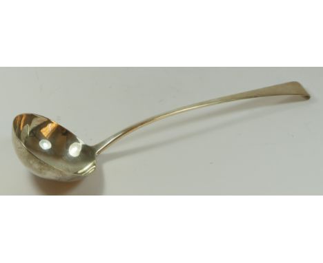 A George III silver Old English pattern ladle, by William Eley &amp; William Fern, London 1810, 171gm.