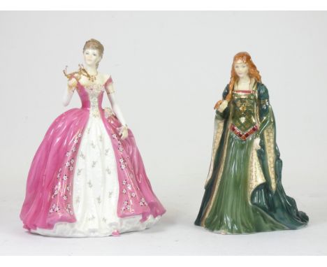 Royal Worcester bone china figurines, to include 'The Princess Of Tara' Ltd edition 847/7500 with certificate and 'Venetian M