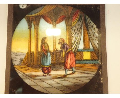 Colour Magic Lantern slides Womens Rights (6) in poor condition and a further twelve