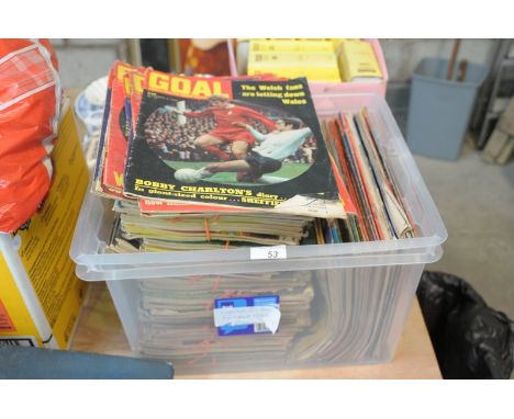 A Collection of vintage " Goal " magazine , circa 1960's and Football Monthly magazines.