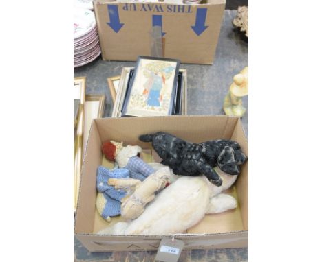 A Vintage seal soft toy and 2 others.