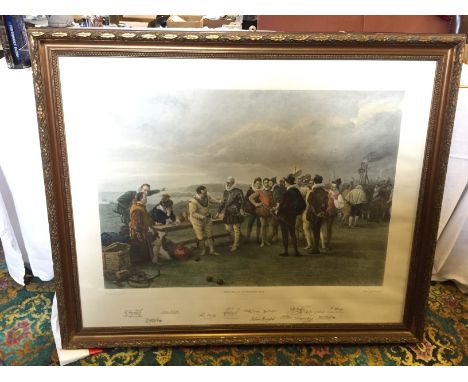 A large original print with signatures Bowles at Plymouth Hoe 7500 mm by 7500 mm by 9500 mm.