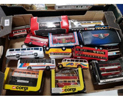 A crate of Corgi and other die cast 