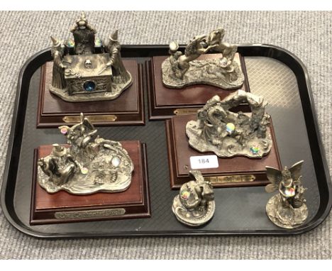 A group of six cast pewter Myth &amp; Magic figures by Roger Gibbons, Mark Locker and A. G. Slocombe comprising The Nest of D