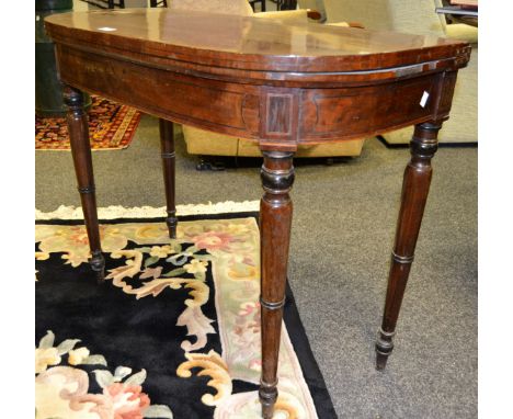 A George III mahogany card table, c.1810