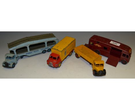 A Dinky Supertoys Horse-Box; a Dinky Supertoys Big Bedford Van, Heinz 57 Varieties; a Dinky Pullmore car Transporter; a Bedfo