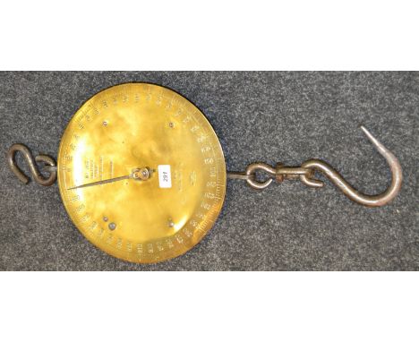 A Salter brass weigh scale