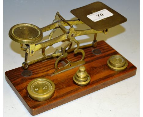  A set of brass early 20th century Postal Scales 