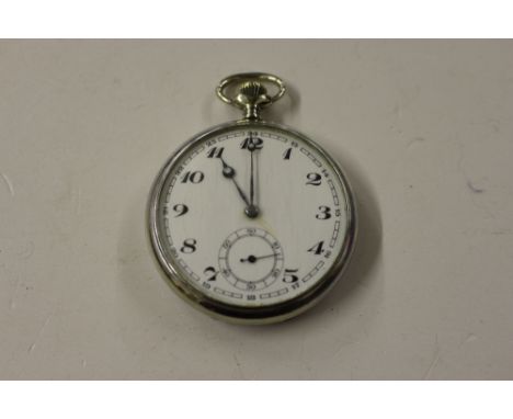 A chrome cased pocket watch 