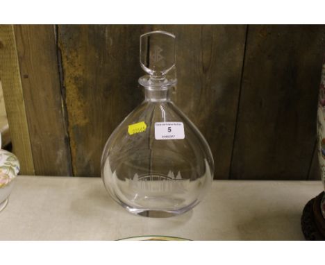 An Orrefors glass decanter