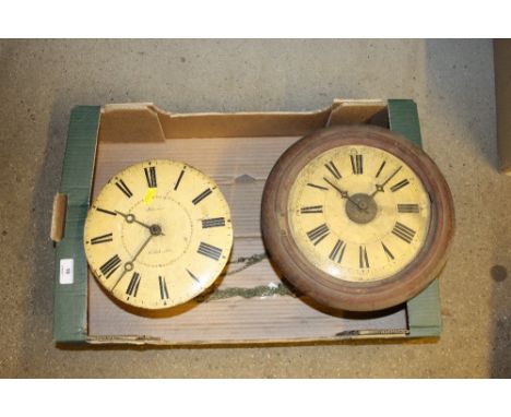 A late 19th Century postman's alarm clock and a wall clock