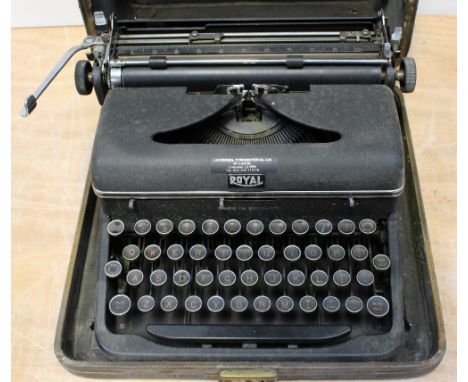 A cased 'Royal' vintage typewriter.