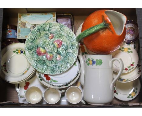 A quantity of vintage ceramics, mainly c1940s teaware to include W H Drindley, Adams to include coffee pot, coffee cups, plat