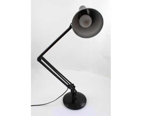 A late 20th century black painted Anglepoise lamp with extendable arm, height approx 80cm.