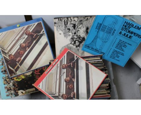 A quantity of Beatles LPs and other 1960s and 70s vinyl LPs to include 'Sgt. Pepper's Lonely Hearts Club Band' gatefold 1967,