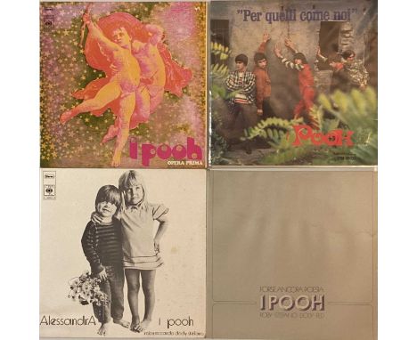 I POOH - LPs. Fuzzed out pack of 4 x LP rarities from the influential Italian outfit. Titles are Per Quelli Come Noi (1967 2n