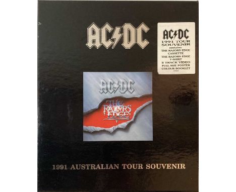 AC/DC - THE RAZORS EDGE - AUSTRALIAN TOUR SOUVENIR BOX SET (CASSETTE/VHS). The highly limited 1991 Australian Tour Souvenir b