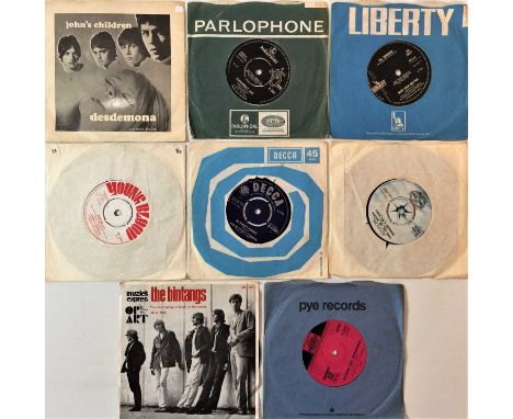 60s PSYCH/BEAT - 7" RARITIES. Mega selection of 8 x wicked 7". Titles are John's Children - Desdemona (Track 604003 - VG+ rec