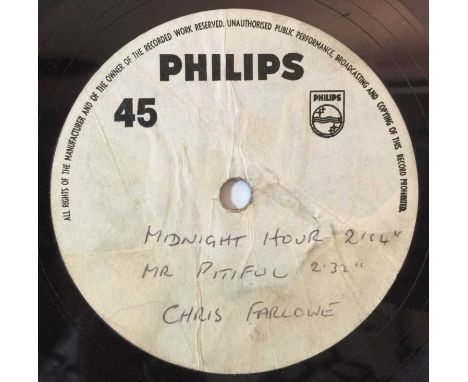 CHRIS FARLOWE - IN THE MIDNIGHT HOUR EP 10" ACETATE. Here we have a quality 10" acetate offering by British soul favourite Ch