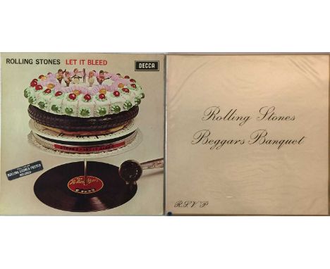 THE ROLLING STONES - BEGGARS BANQUET/LET IT BLEED LP (ORIGINAL/EARLY UK STEREO COPIES). More great UK original Stones LPs wit