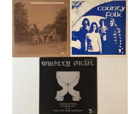 FOLK - LP RARITIES. Here we have a smashing pack of 3 folk LP rarities. Artists/ titles include County Folk - S/T (CF 323, 19