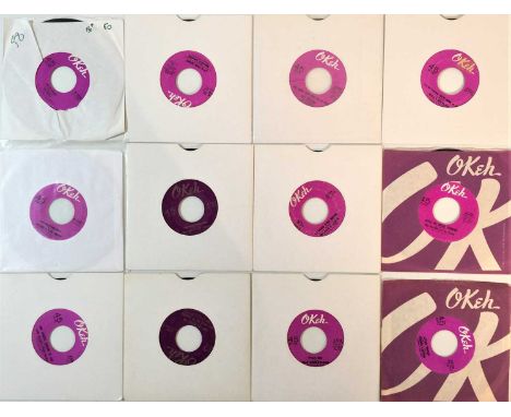 OKEH RECORDS - ORIGINAL US STOCK 7" (NORTHERN/SOUL). Floor shiftin' collection of 31 x original stock US 45s on Okeh Records.