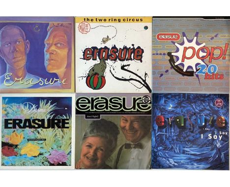 ERASURE - LPs/ 12" COLLECTION. A fantastic selection of 14 LPs/ 12" collection by Erasure. Titles include Pop! 20 Hits (Mute 