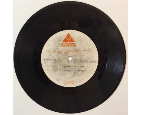 SHEILA ANTHONY - LIVIN' IN LOVE 7" TRIDENT ACETATE (RT13). Here we have a single-sided 7" acetate by Sheila Anthony - Livin' 