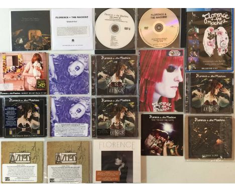 FLORENCE AND THE MACHINE AND RELATED - CD/ DVD COLLECTION. A smashing collection of around 55 CDs/ DVDs. Mostly Florence and 