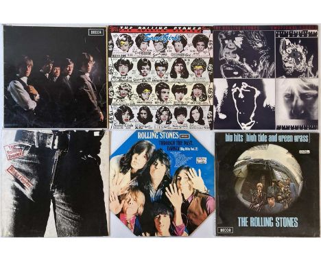 THE ROLLING STONES - LPs. A smashing pack of 14 LPs by The Rolling Stones. Titles include Sticky Fingers (COC 59100, with ins