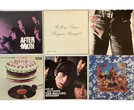 THE ROLLING STONES - LP PACK. A quality pack of 9 studio LPs by The Rolling Stones. Titles include Sticky Fingers (COC 59100,