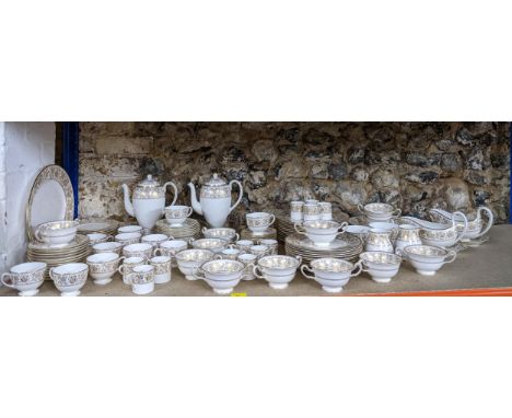 A Wedgwood Gold Denmark part dinner, coffee and tea service, compromising approximately 122 piecesLocation: 