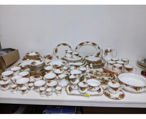 An extensive Royal Albert Old Country Roses part tea, coffee, breakfast and dinner service comprising 114 pieces Location: 