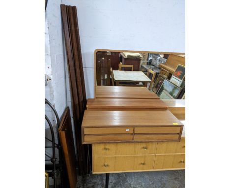 A teak two drawer shelf unitLocation: 