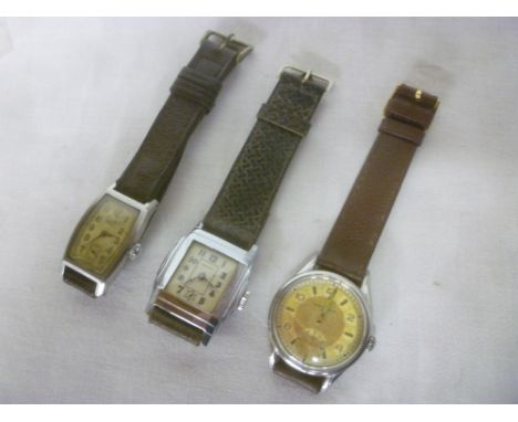 Three gentleman's vintage wrist watches including Medana, Everite &amp; Movado (3)