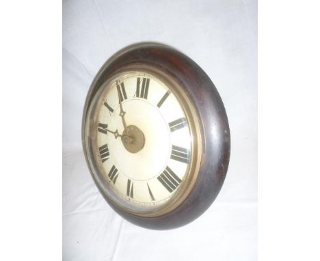 A 19th Century Black Forest post alarm wall clock with painted circular dial 