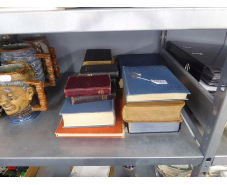 TWO ALBUMS OF 1980'S FIRST DAY COVERS, A FEW OLD NEWSPAPERS AND BOOKS, AND TWO MODERN WATERCOLOURS BY JEAN ELLWOOD, COSTUME J