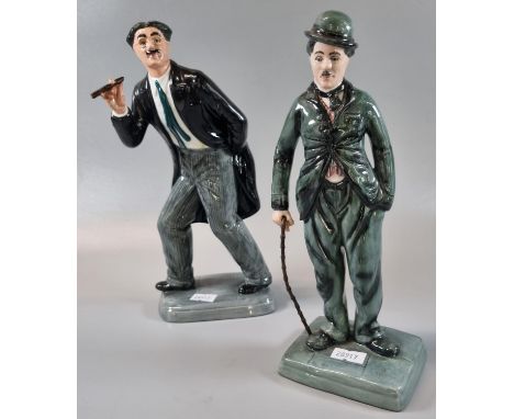 Royal Doulton figurine 'Charlie Chaplin' HN2771, limited edition of 5000. Together with another Royal Doulton 'Groucho Marx' 