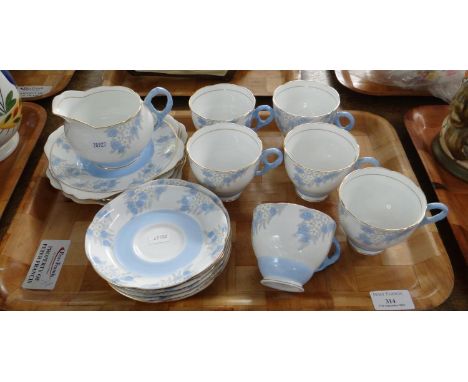 Tray of Grafton china 'Grasmere' design teaware to include: teacups and saucers, small plates and milk jug.(B.P. 21% + VAT) 