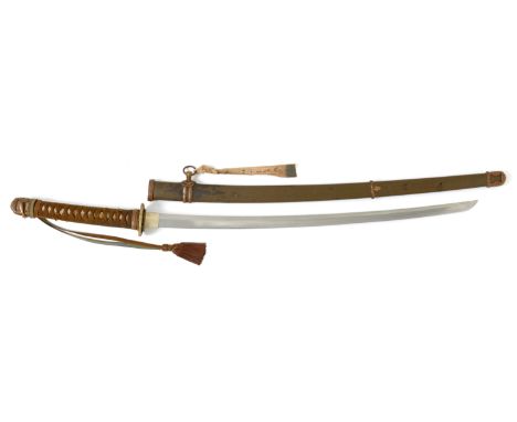 WW2 Showa Period Japanese Officer’s “Surrender” Sword with accompanying Paperwork & Provenance. A scarce near complete groupi