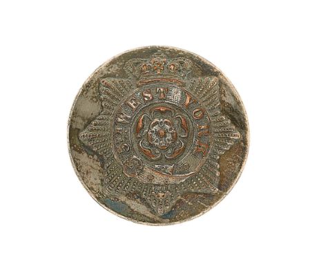 5th West York Militia Victorian Officer’s silvered closed-back coatee button. A good scarce example by Jennens & Co., London.