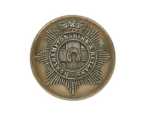 Northamptonshire & Rutland Militia Victorian Officer’s silvered post 1860 tunic button. Fine example by Firmin & Sons, London