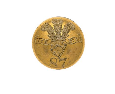 87th POW Own Irish Fusiliers George III Officer’s gilt open back coatee  button. A fine example by R. Walis, Birmingham. Prin