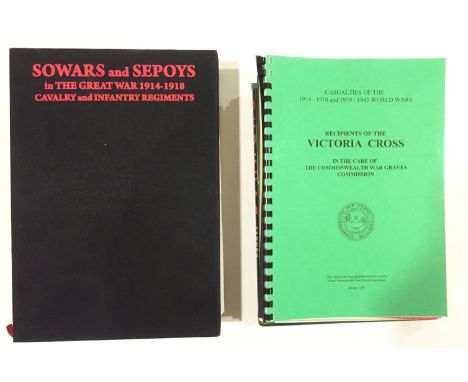 Selection of Books of Indian Army Interest. Comprising: “Sowers & Sepoys” in the Great War 1914-1918 ... “A Register of Title