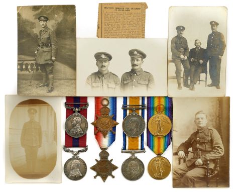 WW1 19th Bn London Regiment (St. Pancras) Unique Bunce Brothers Pair of DCM Groups of Four Medals.  Awarded to John and Arthu