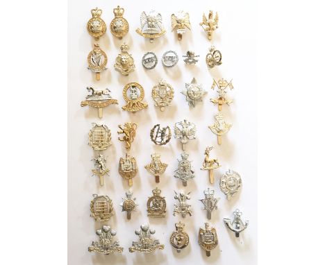 33 assorted anodised mainly Cavalry and Yeomanry. Includes 7th Hussars x 2 ... RSG ... R. Dragoons ... 14/20H (1st type) ... 