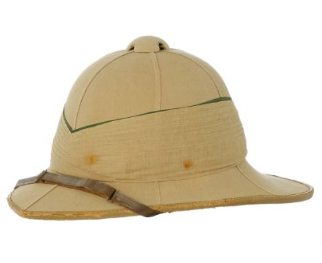 Gurkha Rifles Officer’s Wolseley Pattern Foreign Service Helmet A good Khaki drill example, complete with nine fold puggaree,