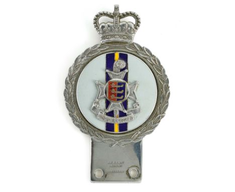 Cinque Ports 5th Bn Sussex Regiment, Regimental Automobile Motor Car Grill Badge. A scarce original early Elizabeth II period